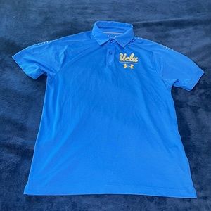 UCLA Bruins Polo Shirt Mens Small Loose Heat Gear Blue Under Armour